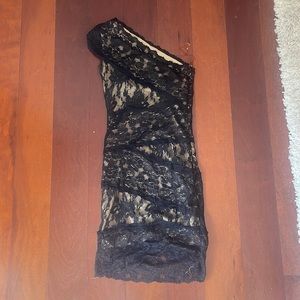 One shoulder lace dress